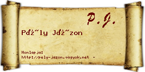 Pély Jázon névjegykártya